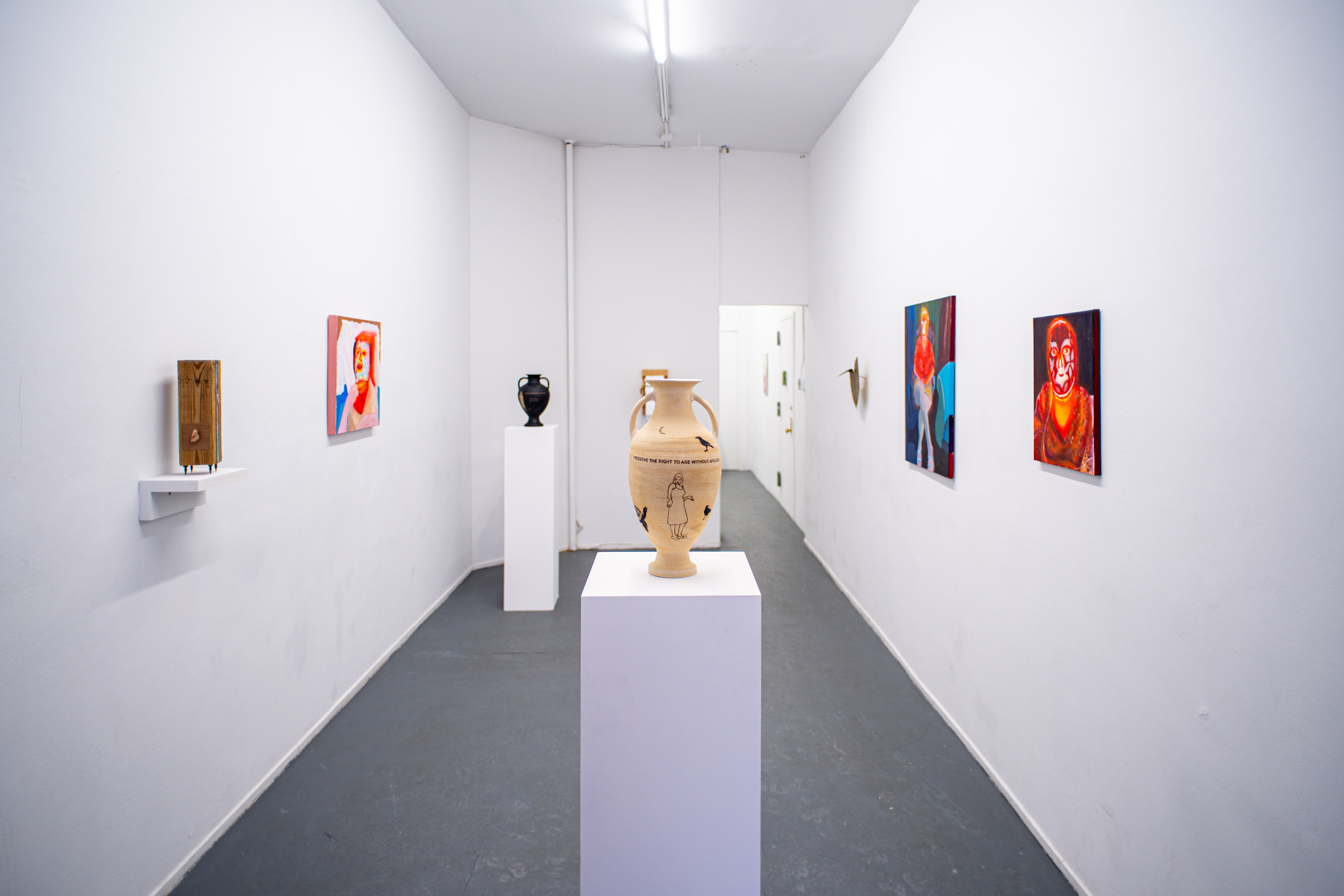 Installation view of Expired at Essex Flowers
