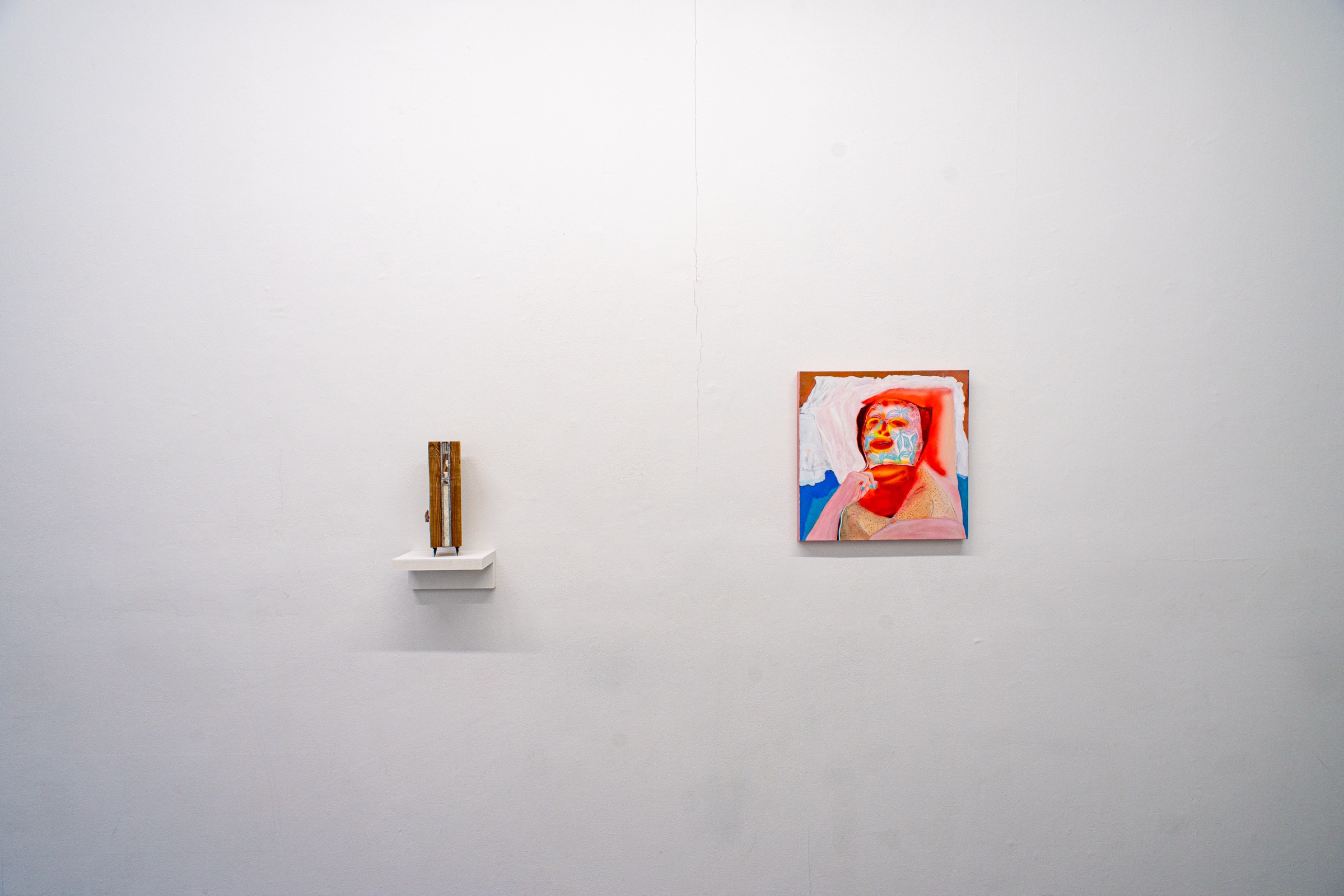 Sculptural and painted works in the Expired exhibition